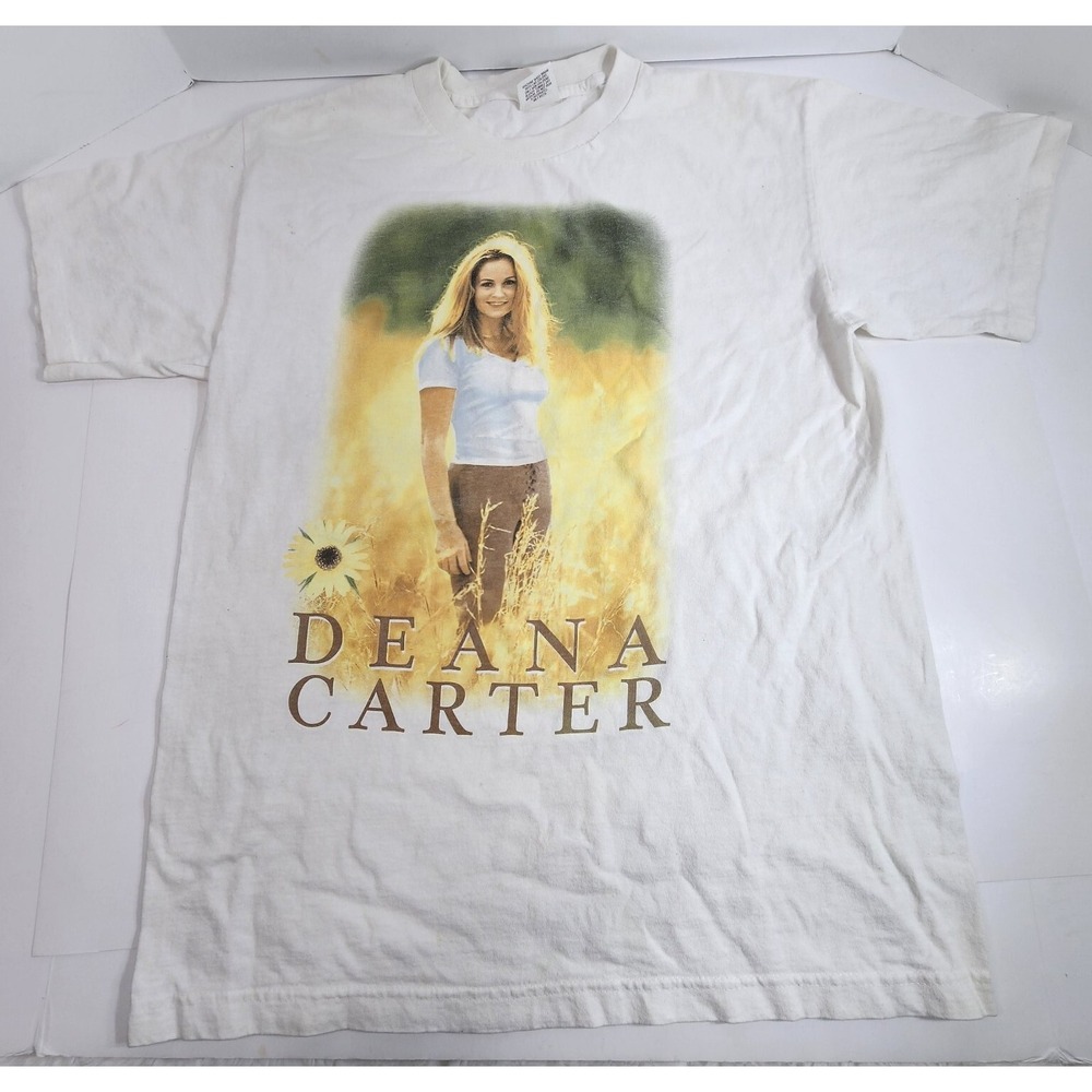 Vintage Rare Deana Carter Country Music T Shirt Adult Lrg Murina White Graphic T